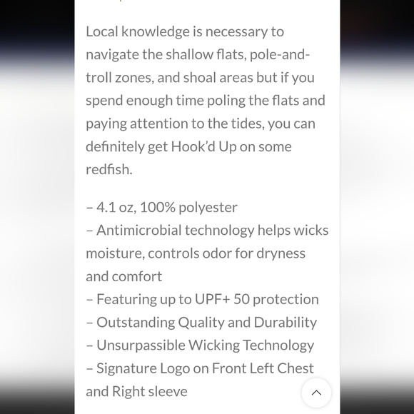 NEW Hook'd Up Outdoor Performance Gear Hooked Redfish Jersey Fishing Shirt Sea L - Picture 5 of 5